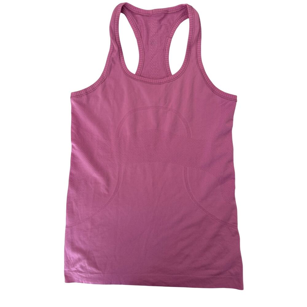Lululemon Swiftly Tech Tank Top Hip Length Bright Pink Racerback Womens Size 8